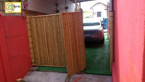 biombo de bambu duplo