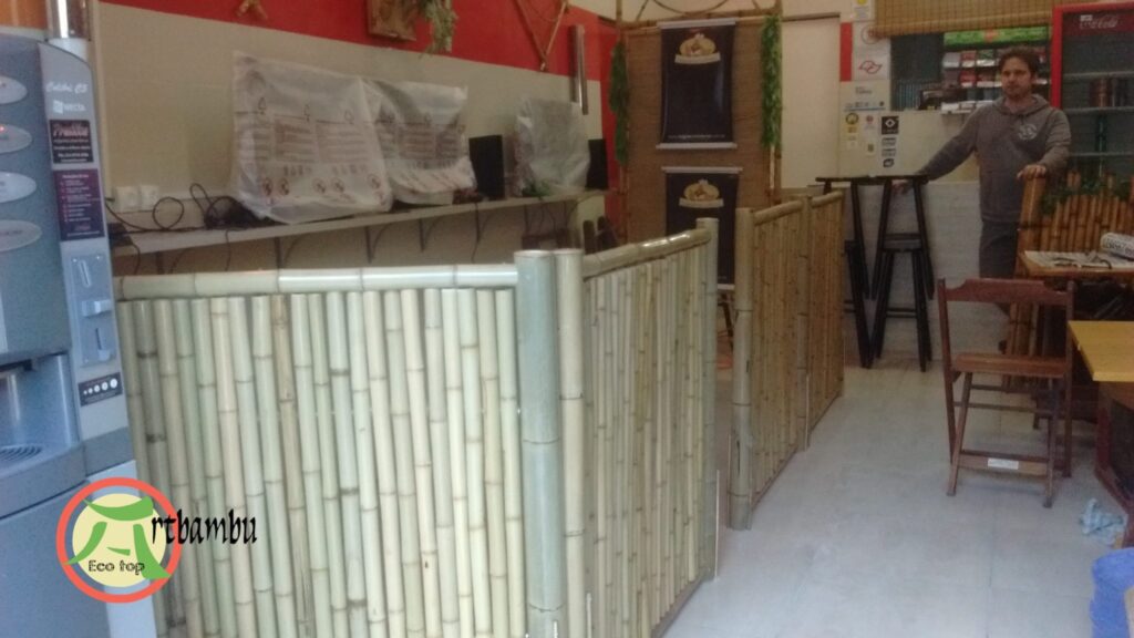 decorar a loja com bambu