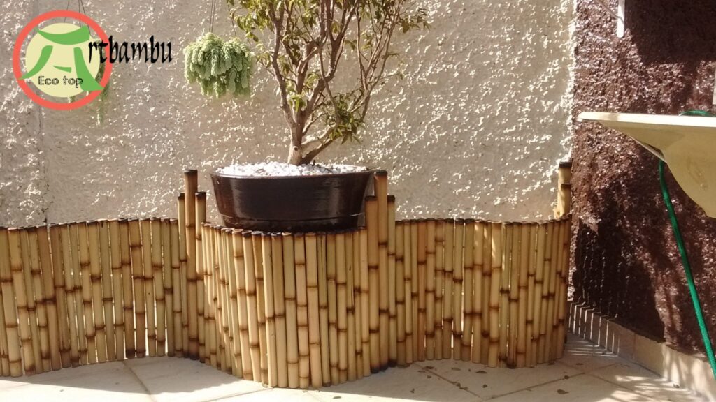 cercar com bambu o jardim