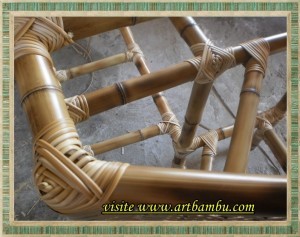 balcão de bambu decorativo