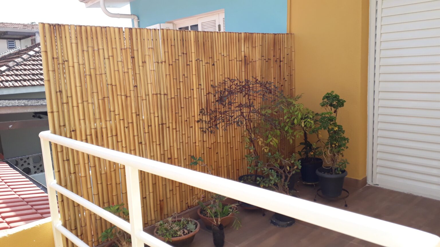 Decoração de bambu, com talentosos artesões 3 Painel de bambu fracionado