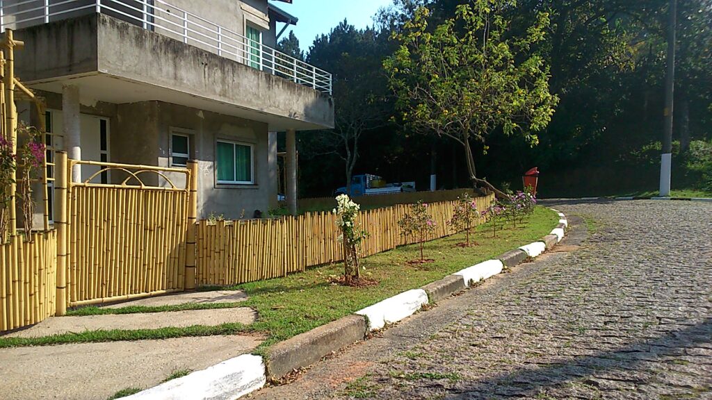 Quanto tempo dura uma cerca de bambu? Manutenção temporária. 3 Cerca de bambu cana da índia tratada