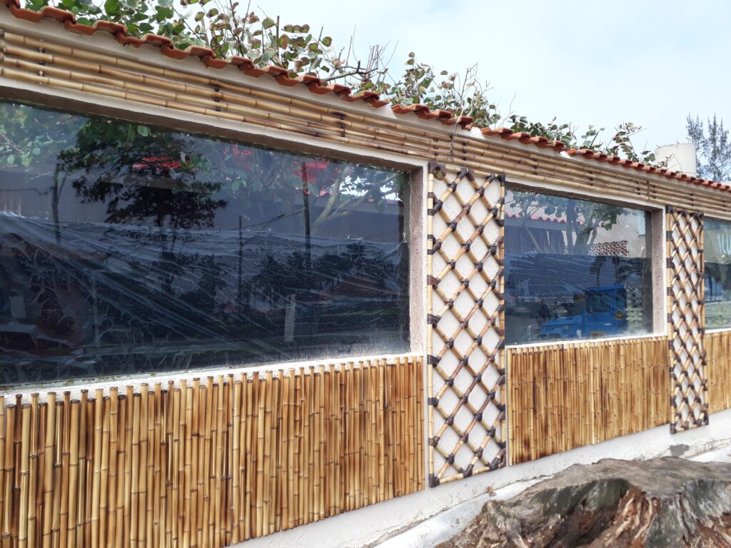 Painéis de bambu para decorar