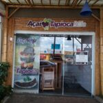 Painel de bambu tratado na entrada