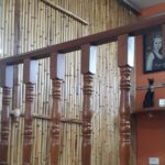 painel de bambu tratado na escola